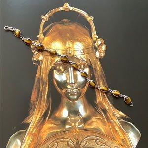 Tiger Eye and silver bracelet